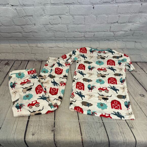 Kickee Kids Farm Pattern Bamboo Short Sleeve Set - Picture 3 of 3